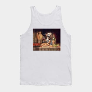 Chihuahua Dog Pizza Chef Tank Top